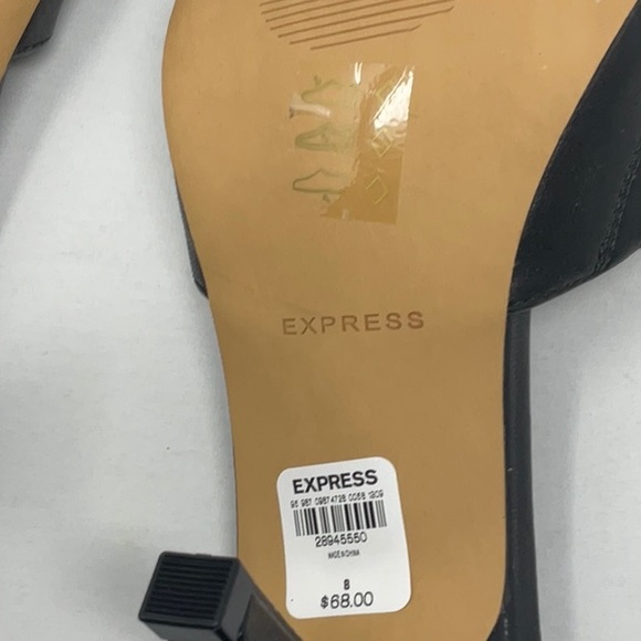 Express like new open toe black heeled sandals, size 8 - Picture 4 of 7